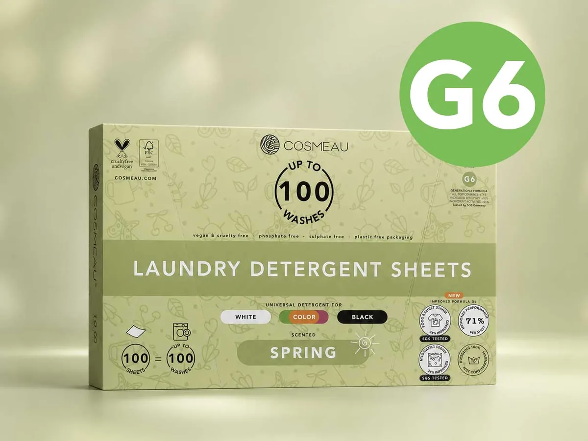 Packung Cosmeau Laundry Detergent Sheets